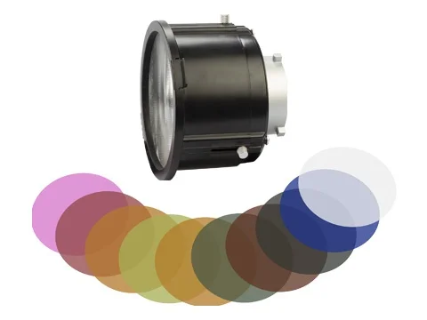 

SWIT BA-F3X Bowens Mount Fresnel 12-40° 3x Lens with 10x color filters