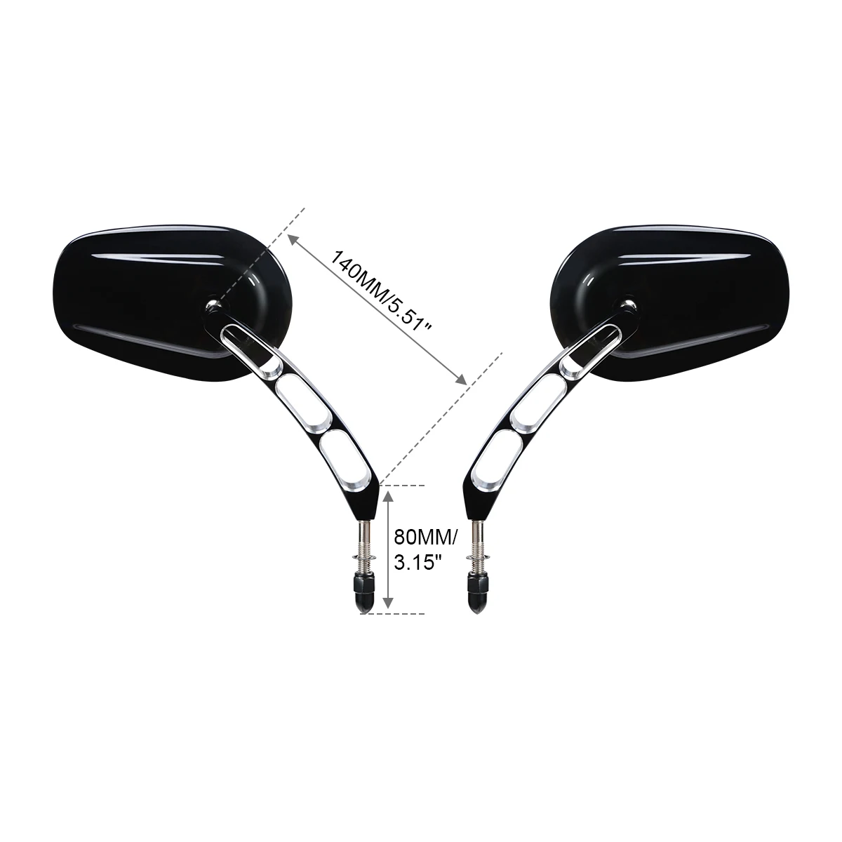 8mm Rear View Side Mirror For Harley Dyna Fat Boy Touring Street Glide Road King Sportster XL 883 Heritage Softail Motorcycle