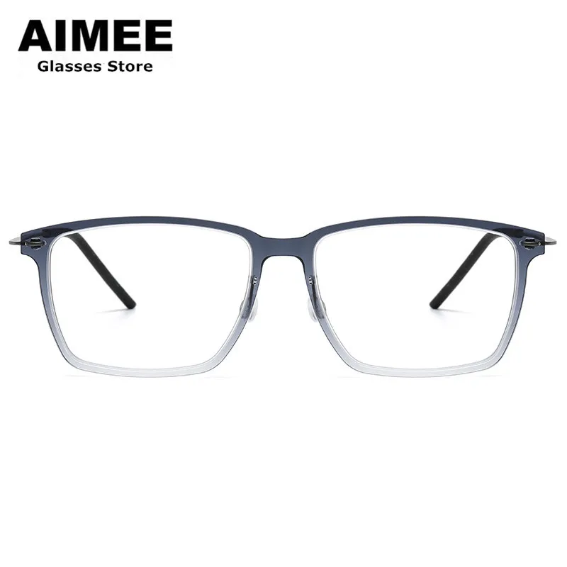 Denmark Brand Titanium Prescription Eyeglasses 6505 Men Square Ultralight Screwless Glasses Frame Women Myopia Optical Spectacle