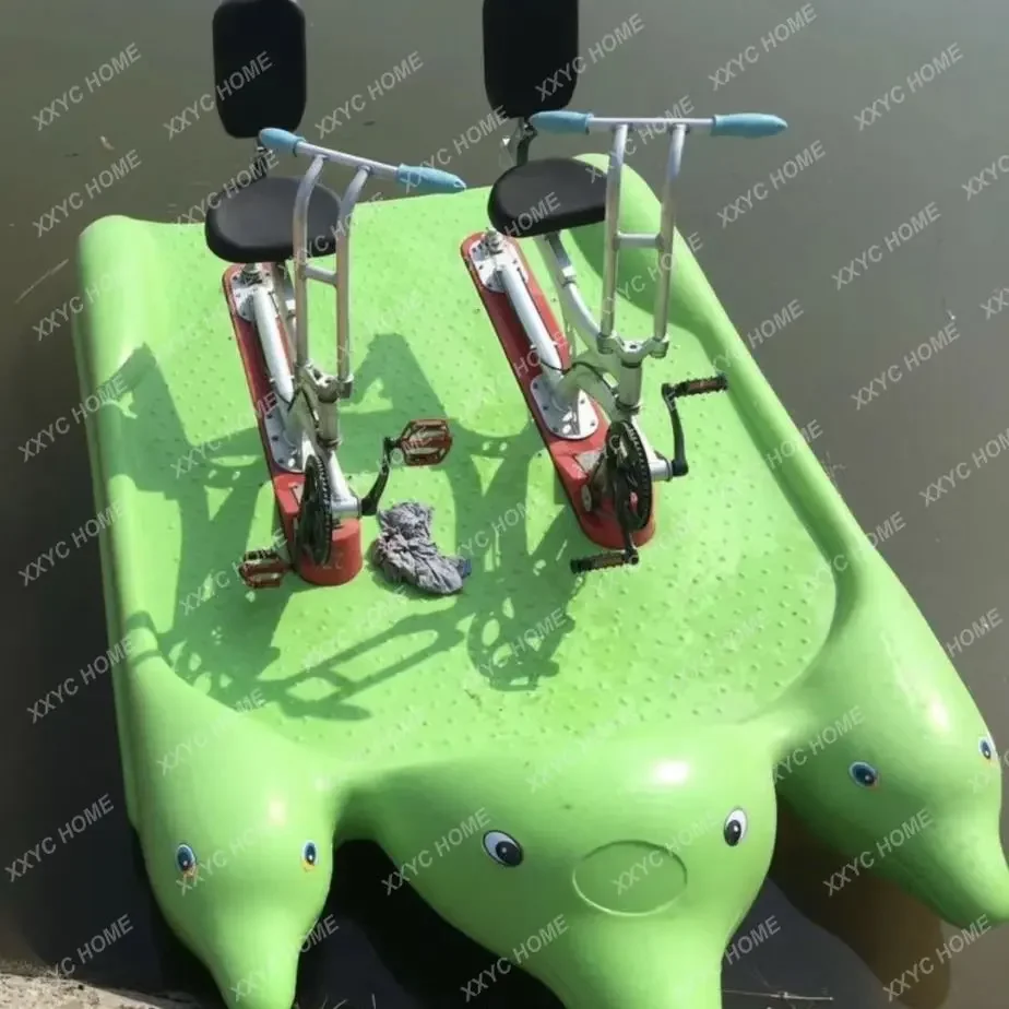 Thickened Water Bike Pedal Boat Park Water Pedal Boat Scenic Spot FRP Pedal Boat Water Sightseeing Boat