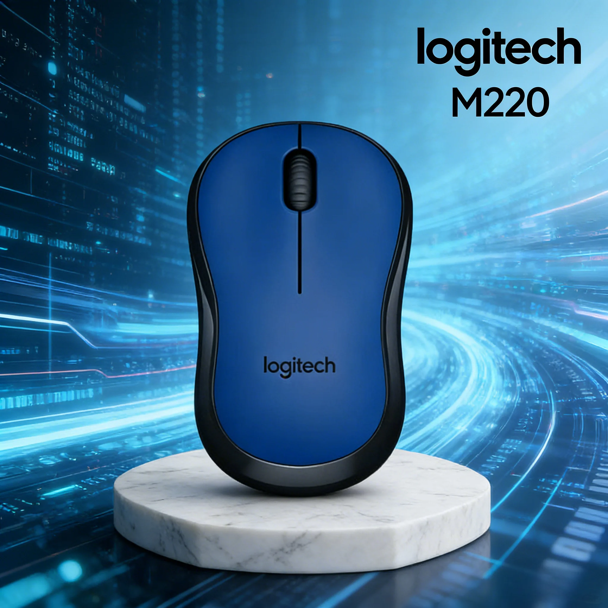 

Logitech M220 Business Wireless Mouse Office Productive Quiet Design