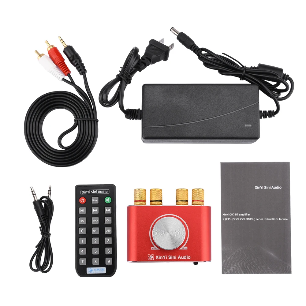 เครื่องขยายเสียงสัญญาณเสียงสเตอริโอ15W + 15W ลำโพง5.1บลูทูธพร้อมรีโมทคอนโทรล12V/24V แอมป์ขยายเสียง X15H โฮมเธียเตอร์