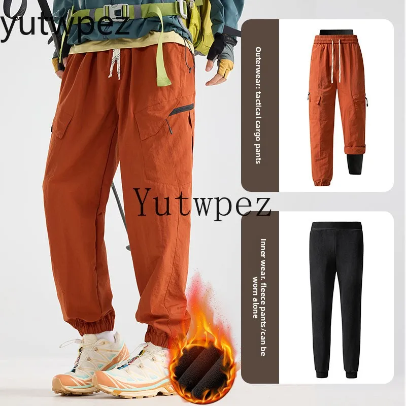 Unisex 3-in-1 Waterproof Hiking Pants, Windproof Breathable Removable Thick Warm Trousers for Winter Trekking, Camping & Skiing