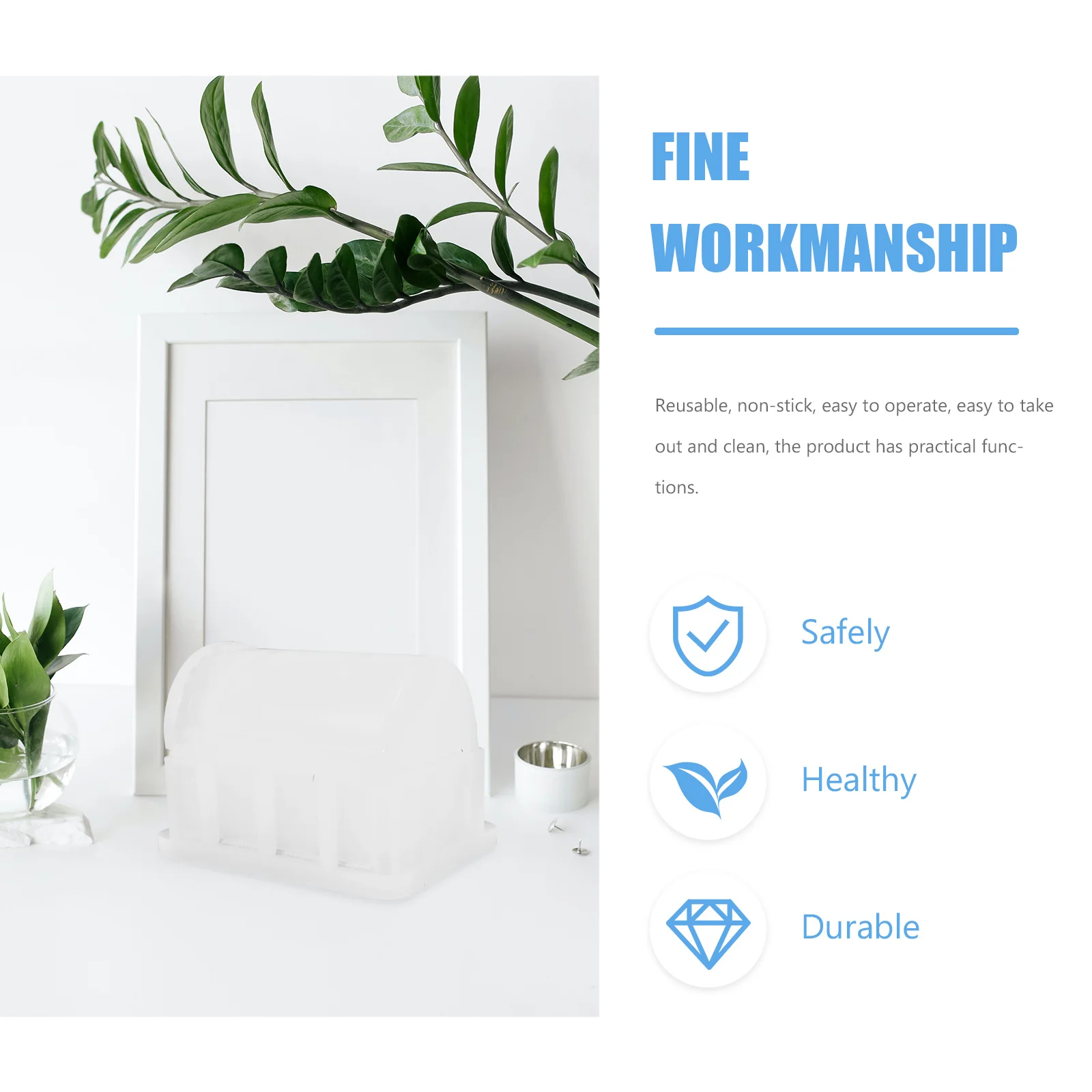 

1Set Treasure Chest Shape Silicone Mold DIY Box Making Epoxy Casting Flexible Reusable Non Stick Crafts Box Mold