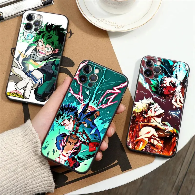 Boku no Hero My Hero Academia Deku Anime حافظة لهاتف أبل آيفون 16e 16 15 14 13 12 11 Pro Max XR XS 7 8 Plus SE2