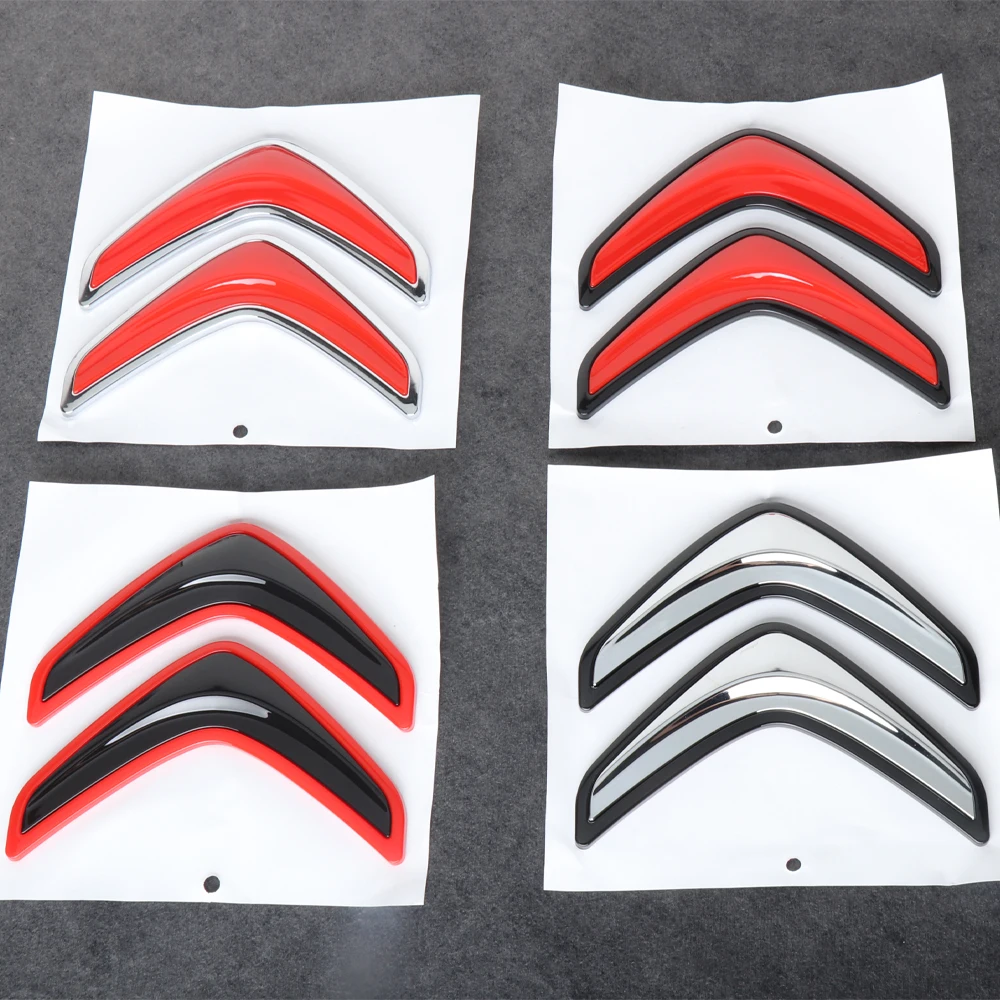 100/115mm Car Hood Front Grille Rear Trunk Badge Sticker Accessories For Citroen C4 Berlingo C3 C5 Aircross C-ELYSEE Valve Core