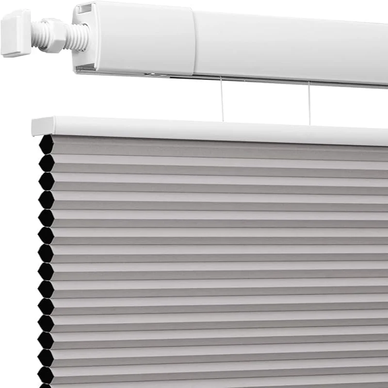 ظلال مخصصة لا تحتاج إلى ثقب الحفر لا أدوات تثبيت دليل مزدوج لاسلكي أعلى أسفل أسفل حتى الخلوية العسل الستائر لنوافذ