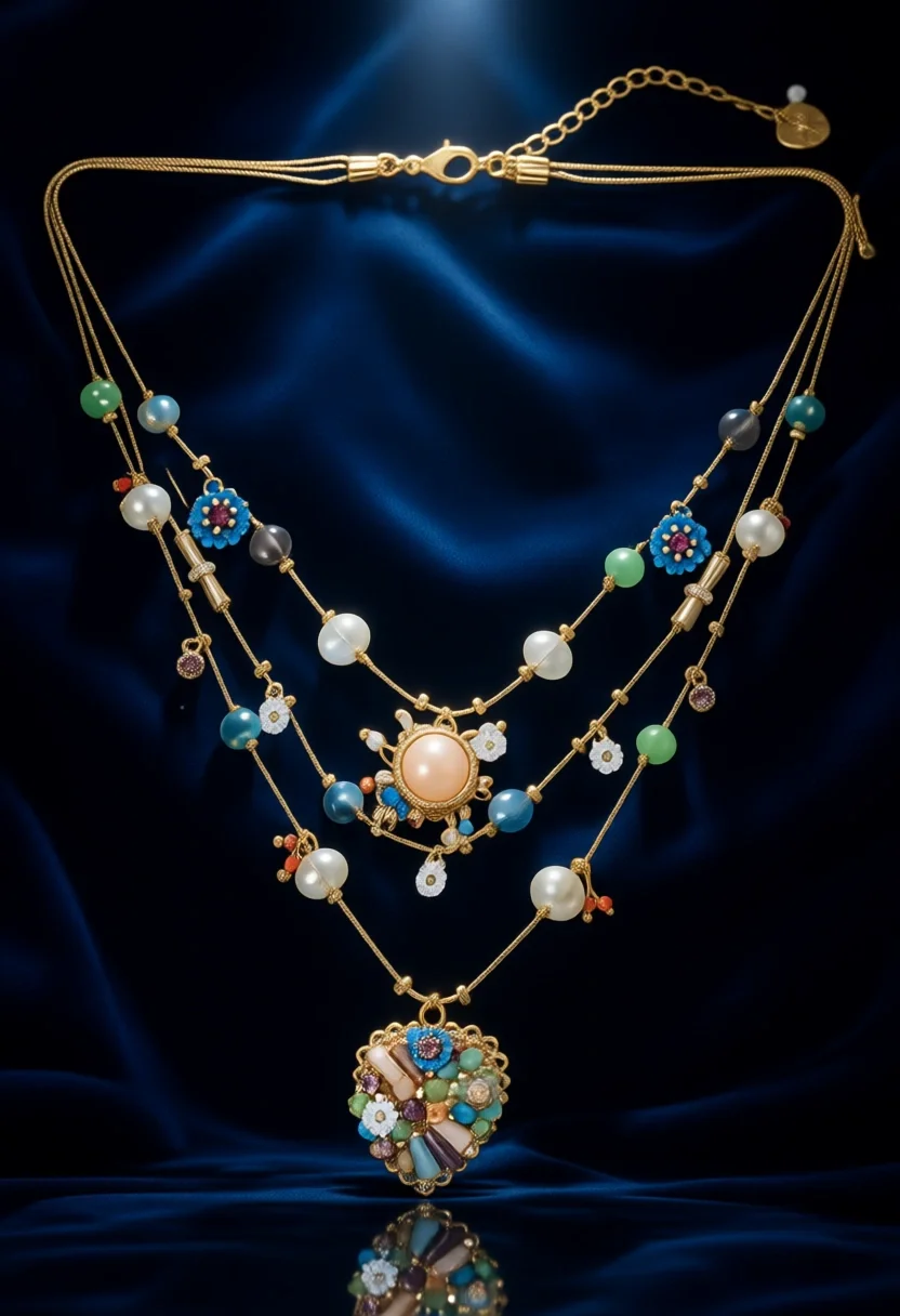 

Женское многослойное ожерелье с подвеской в виде бабочки