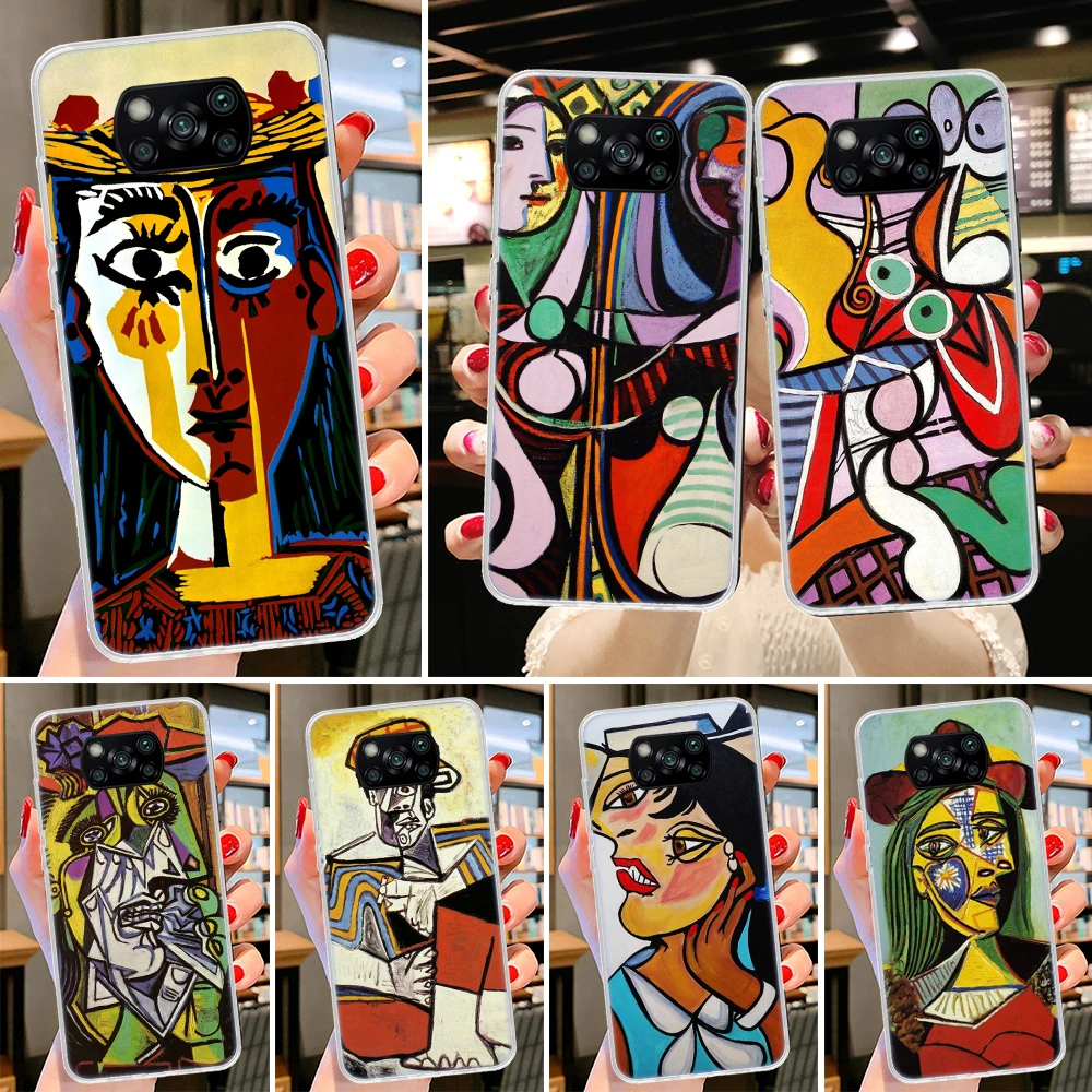 Picasso Abstract Art Painting Phone Case For Xiaomi Mi 12X 11i 12 11 Lite 11T Pro 9T 8T 10 9 8 Ultra 5X 6X 5G Capa Cover Coque