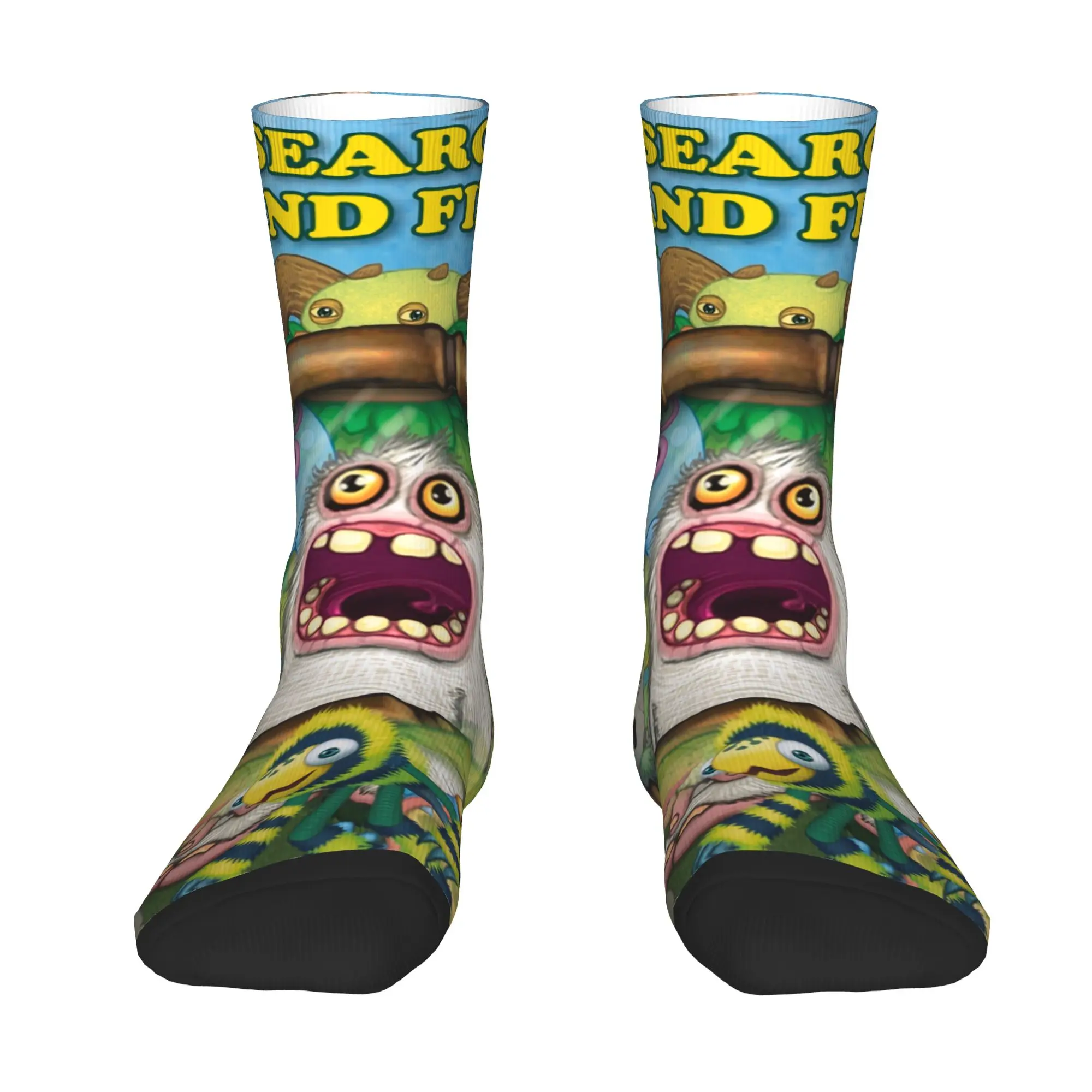 M-My S-Singing M-Monsters Characters Men Women Crew Socks Unisex Funny 3D Printed Cartoon Anime Game Dress Socks