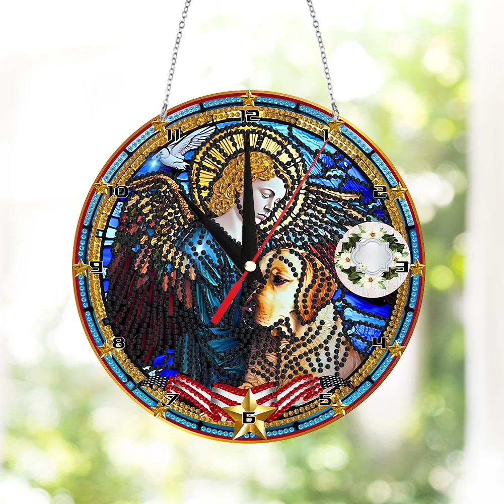 

Diamond Drawing Pendants Special Shape DIY Colored Imitation Glass Art Diamond Art Kits Wall Decoration for Living Room Bedroom