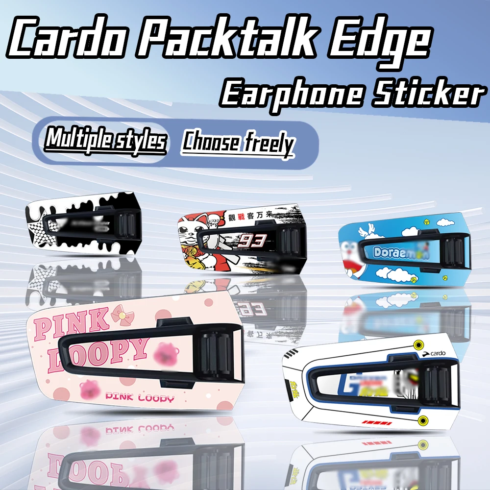 For Decoration Cardo PACKTALK EDGE Motorcycle Headphone Box With Colorful And Creative Bluetooth Headphone Protective Stickers