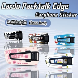 Para decoração caixa de fone de ouvido de motocicleta Cardo PACKTALK EDGE com adesivos protetores de fone de ouvido Bluetooth coloridos e criativos