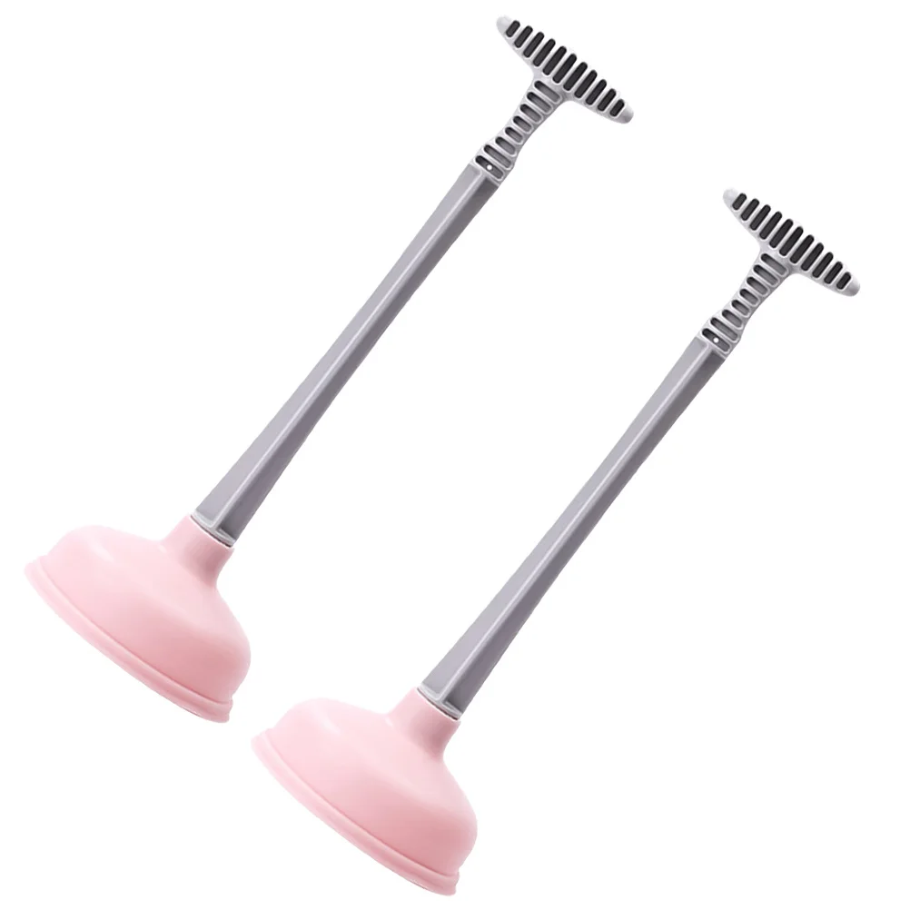 

2pcs Toilet Plunger Premium Strong Suction Unclog Tool For Home Hotel Office Bathroom Kitchen Sewer Cleaning Accessories