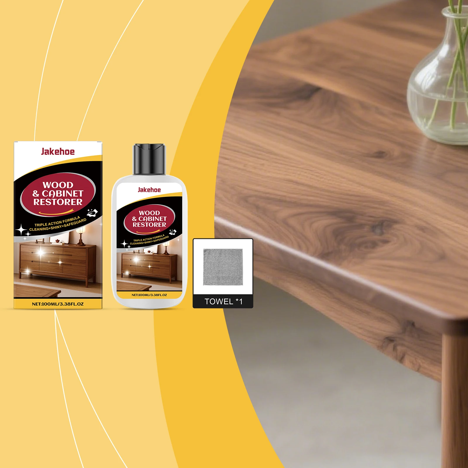 

Wooden Furniture Scratch Care Agent - 1 Set, Gentle Cleaning & Polishing, Improves Scratches, Suitable for All Wood Furniture