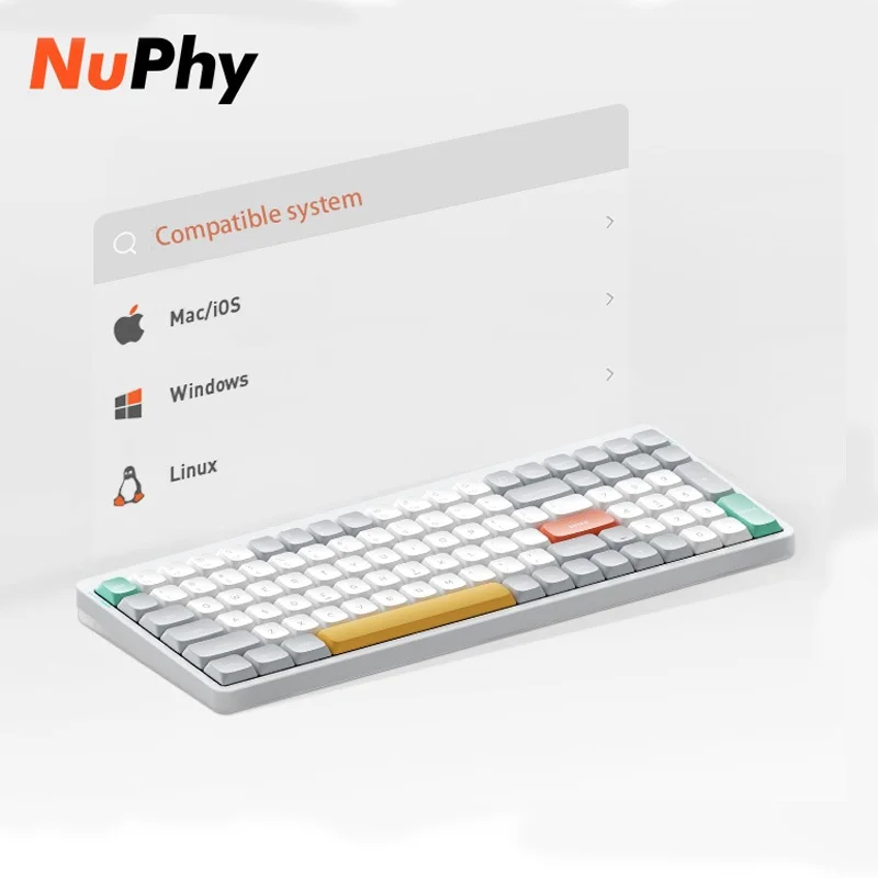 NuPhy Air96 V2 Bluetooth Wireless Keyboard Office Compatible With iPad Windows and Mac OS Systems Hot Swap RGB Backlit Gaming