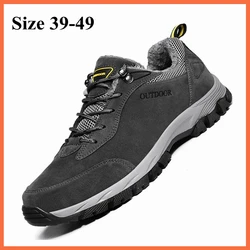 Xiaomi Winter Boots Men Casual Shoes Outdoor Waterproof Men Hiking Boots Sneakers Warm Snow Leather Boots Size 39-49