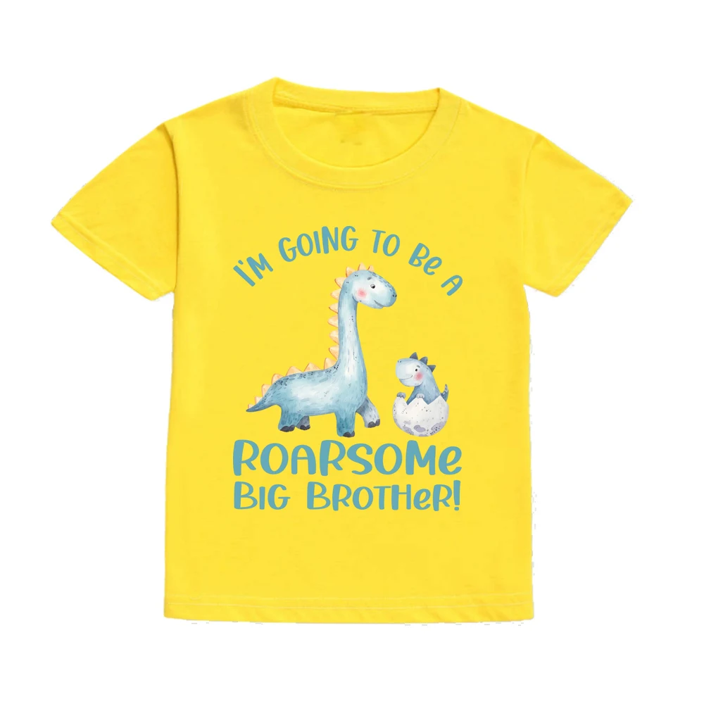 I\'m Going To Be A Big Brother Dinosaur T Shirt Baby Announcement Idea Boys Dinosaur Short Sleeve Tshirt Clothes Big Bro Gift