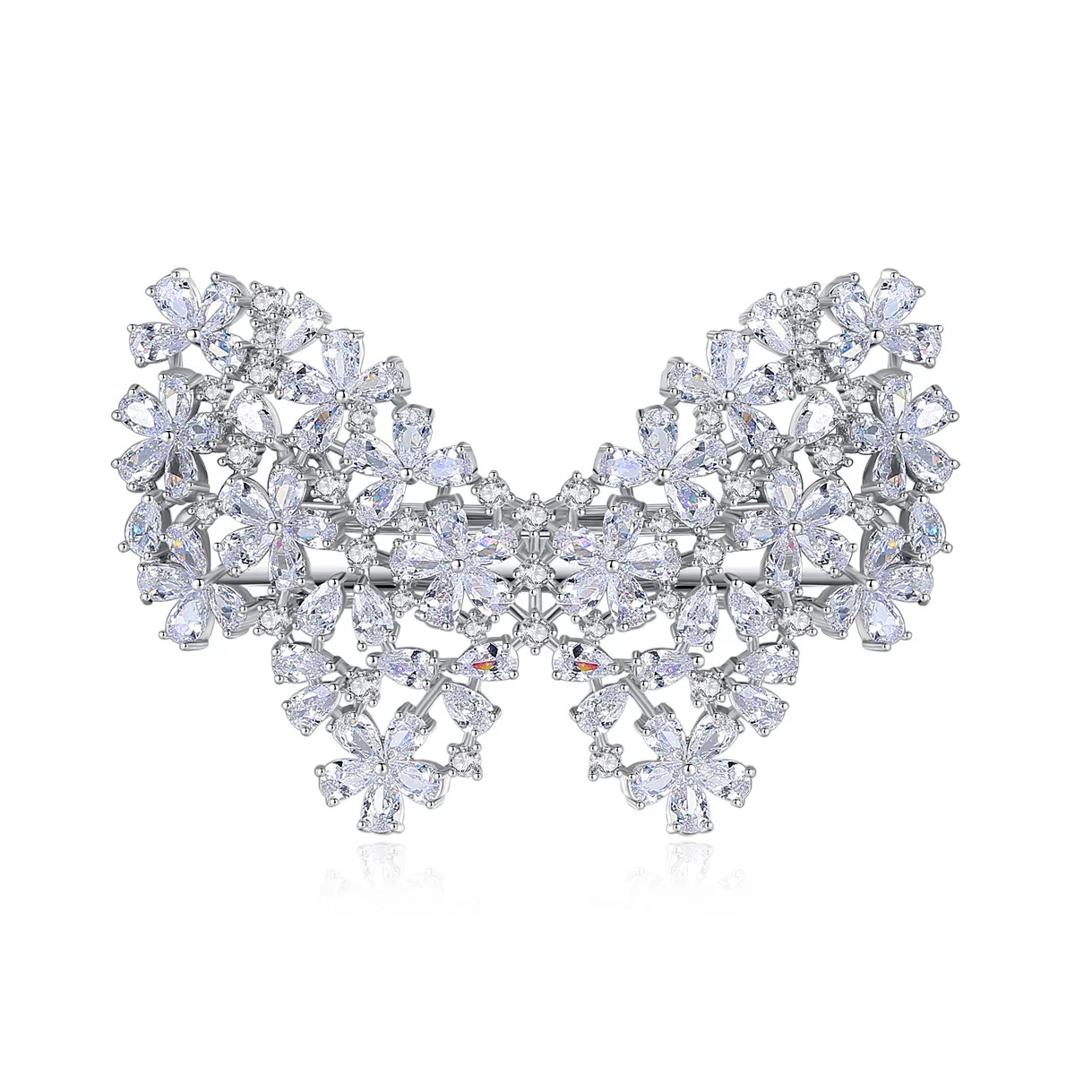 Cubic Zirconia Butterfly Hair Clips Barrettes For Wedding Hair Pieces For Women Girl Prom Party Bridal Hair Clips Accessories