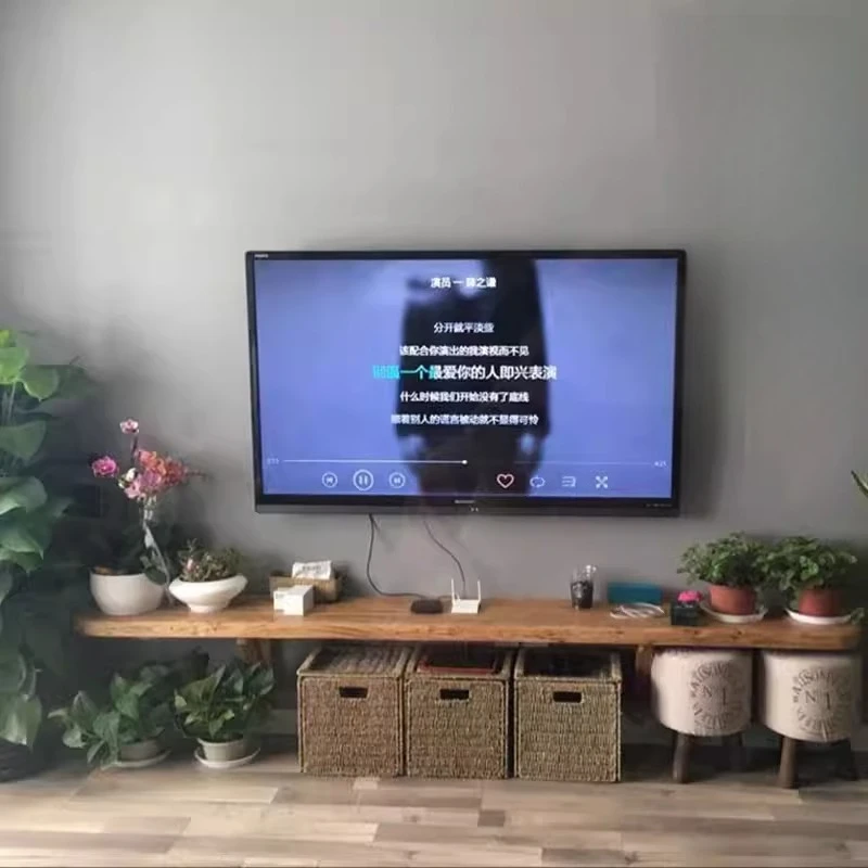 Ahşap Modern TV Sehpaları Oturma Odası Duvar Tipi Askılı TV Sehpaları Yatak Odası Minimalist Duvara Monte Mobili Per La Casa Ev Mobilyaları