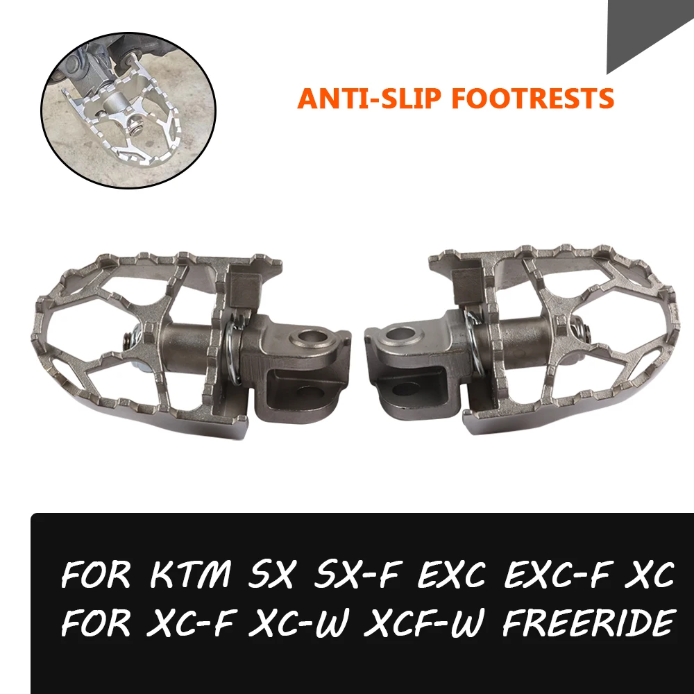 Motorcycle Anti-slip Footrests Footpegs Foot Pegs Rests Pedals For KTM SX SX-F EXC 300 EXC-F XC XC-F 450 XC-W XCF-W 65 - 530