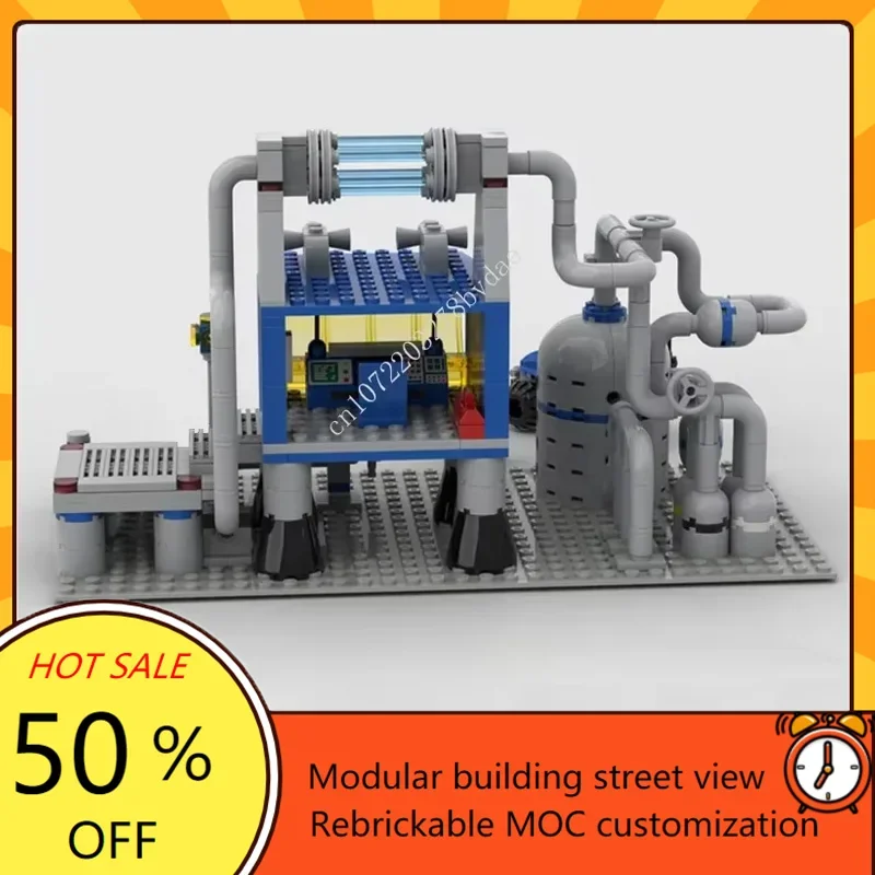 437PCS MOC Raum Schlacht Modulare Gebäude Raum Gas Mine Modell Bausteine Technologie Ziegel DIY Montage Spielzeug Geschenk