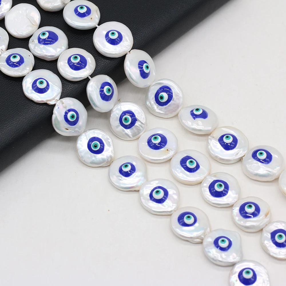 Natural Pearl Beaded Baroque Square Rectangular Single-sided Eye-shaped Beads for DIY Jewelry Making Necklace Bracelet 36cm
