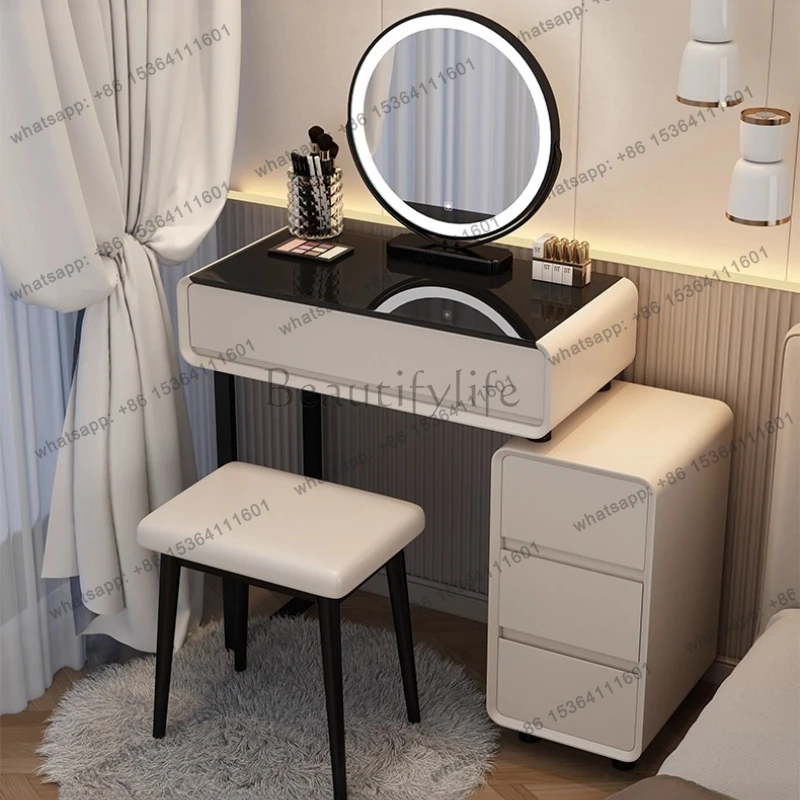 comfortable for bedroom Wooden makeup mirror stool desk Storage locker Dressing table rooms Hairstyle tocador furniture