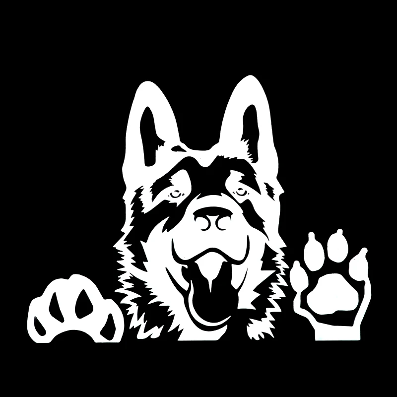 Jpct creative German Shepherd Dog decal for RV, motorcycle, laptop waterproof cover scratch Vinyl Sticker 19cmx15cm