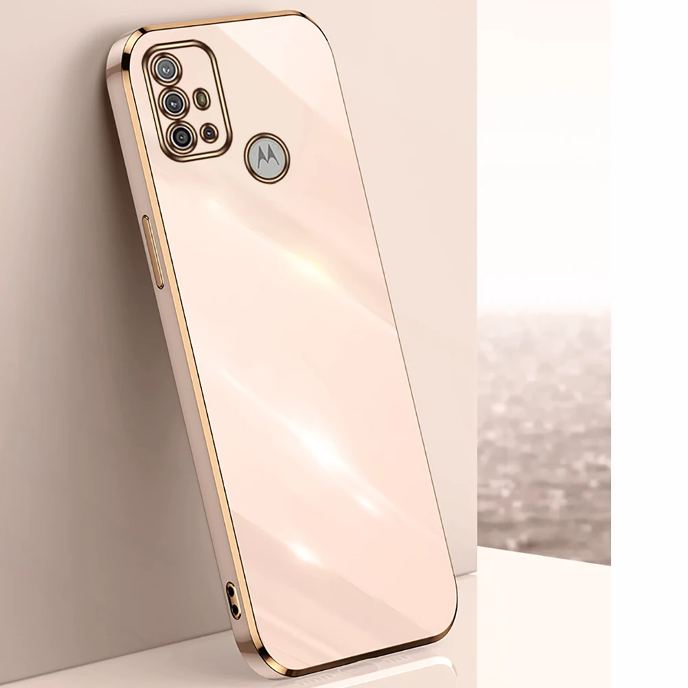 For Moto G30 Case Moto G60 phone Case Motorola E20 E30 E40 G10 G20 30 Luxury Plating Straight Soft Cover Camera Shockproof Coque view 2