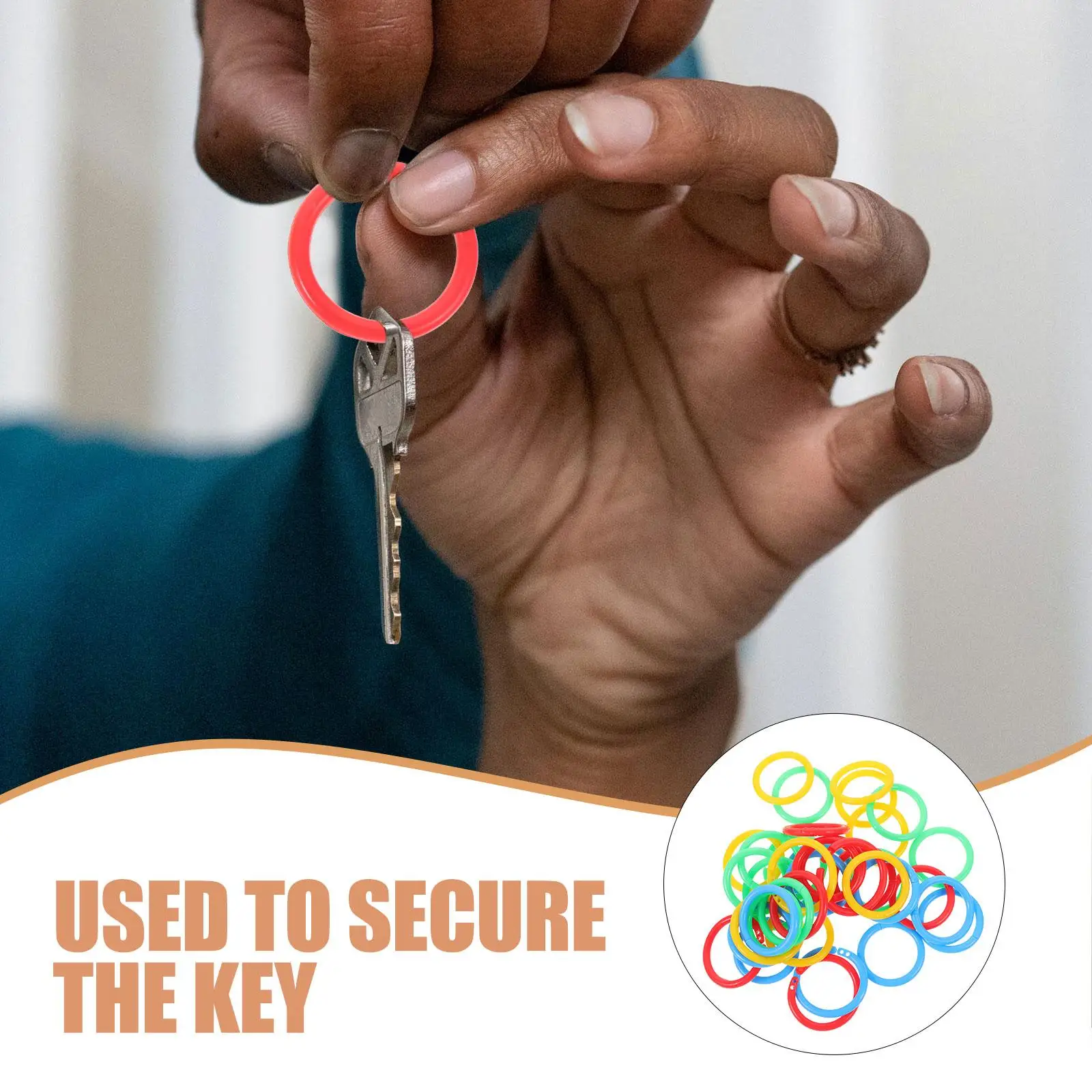 40pcs Colored Loose Plastic Leaf Loose Leaf Binder Book Small Binder Plastic Rings Rings For Index Cards Craft