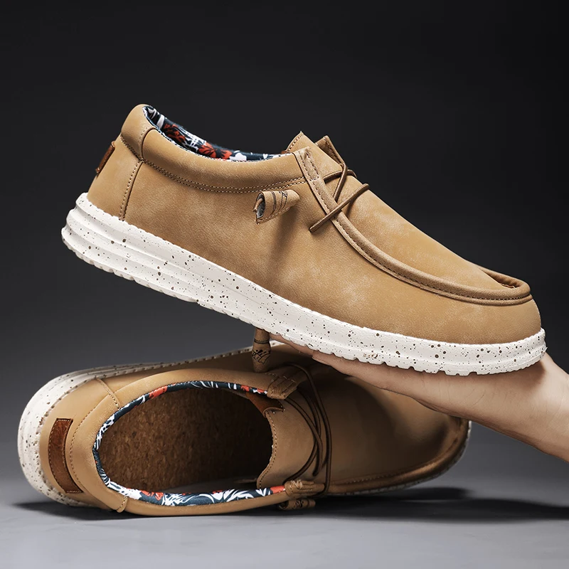Artificial Leather Casual Shoes Men Nice Dude Loafers Fashion Men's Slip-ons Mocassin Homme Mocasines Hombre Big Size 49 50 51 view 5