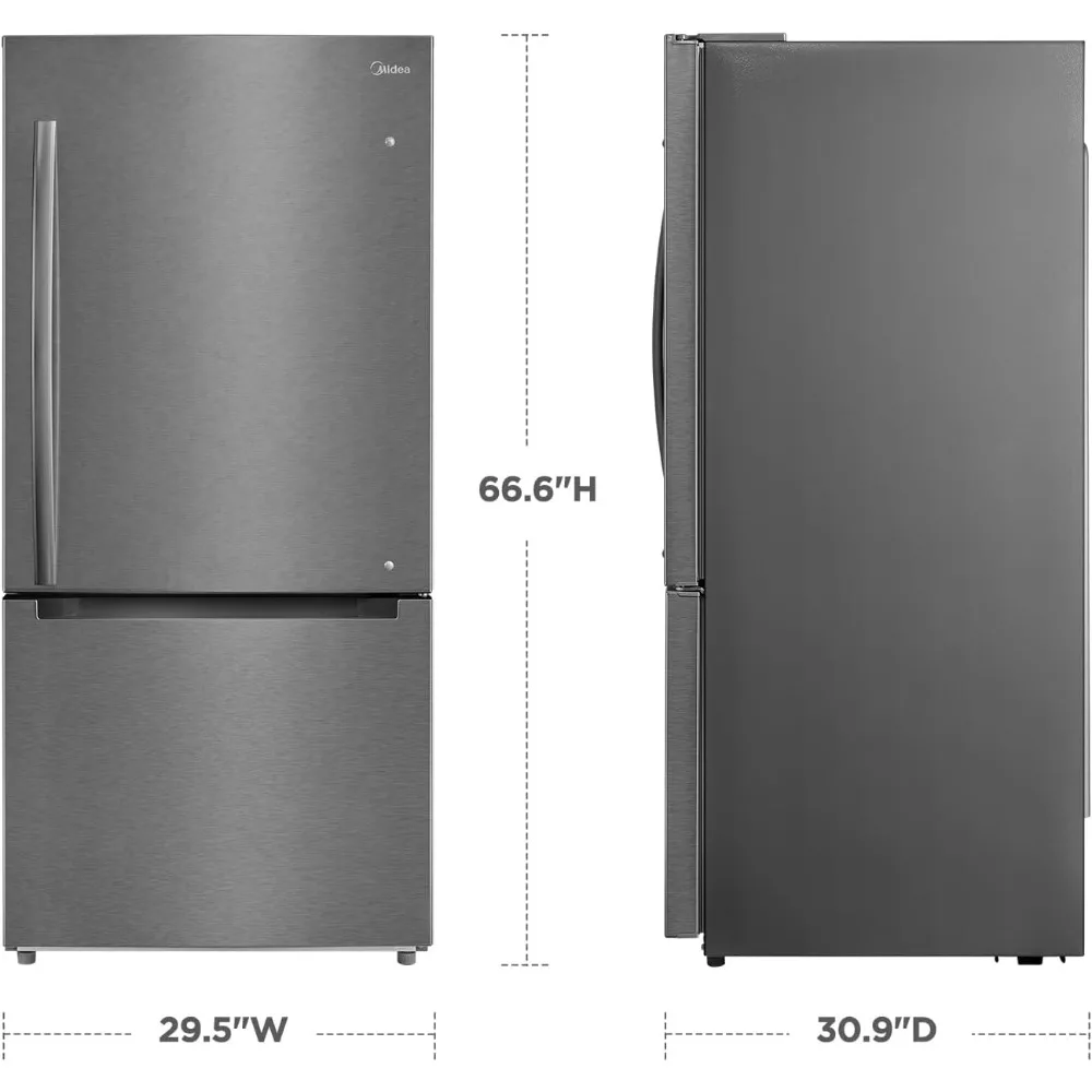 MRB19B5AST-refrigerador de acero inoxidable, montaje inferior, 18,7 Cu.Ft, sin escarcha