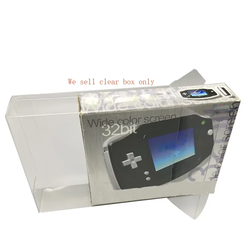 Couvercle de boîte transparent pour gameboy advance pour GBA, écran large couleur, version américaine, collection d'affichage, rangement, boîte de protection PET
