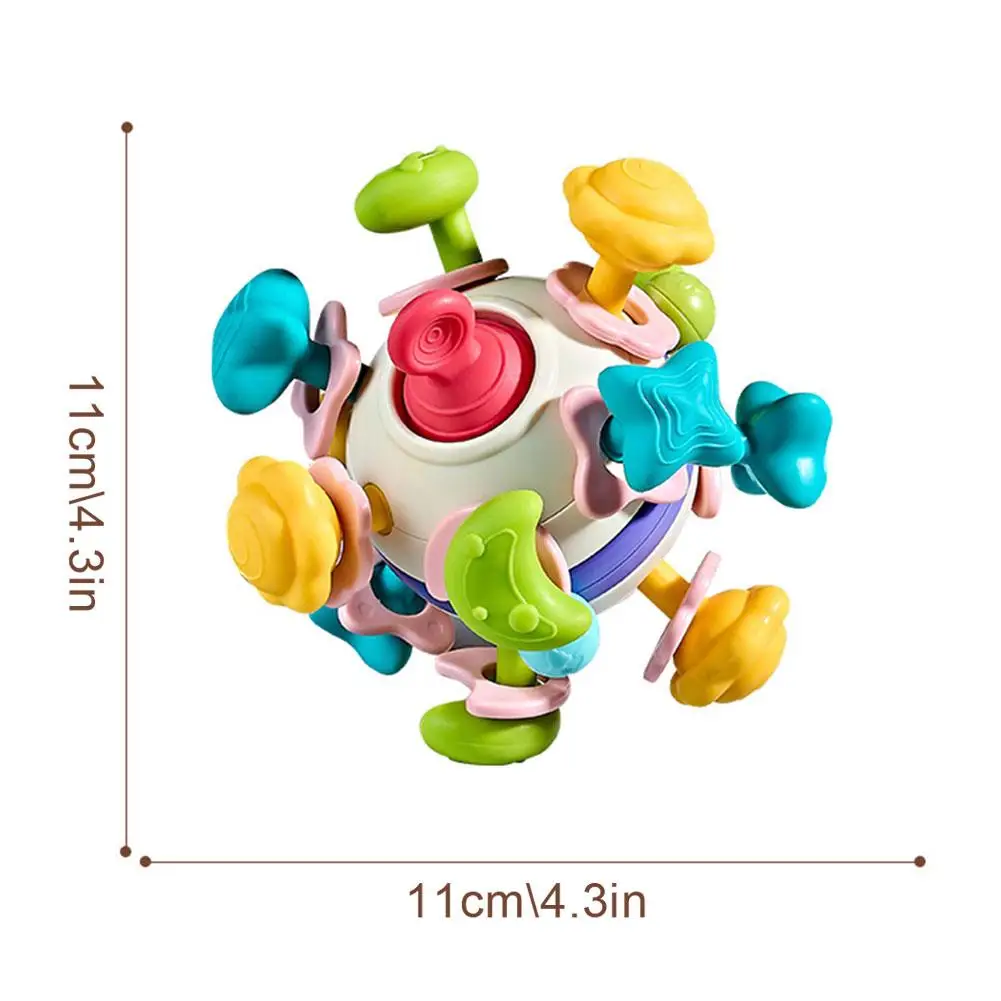 赤ちゃん、歯のための回転タコ感覚玩具、インタラクティブなおもちゃ、指のプレス活動、1、2、3年のフィジェット