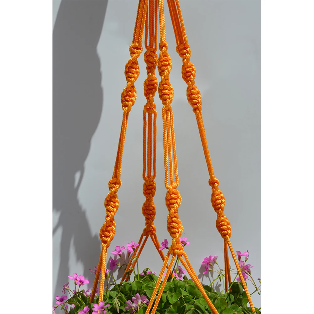 

Woven Mesh Basket Flower Pot Hangers Planter Balcony Macrame Holder Crochet Hanging