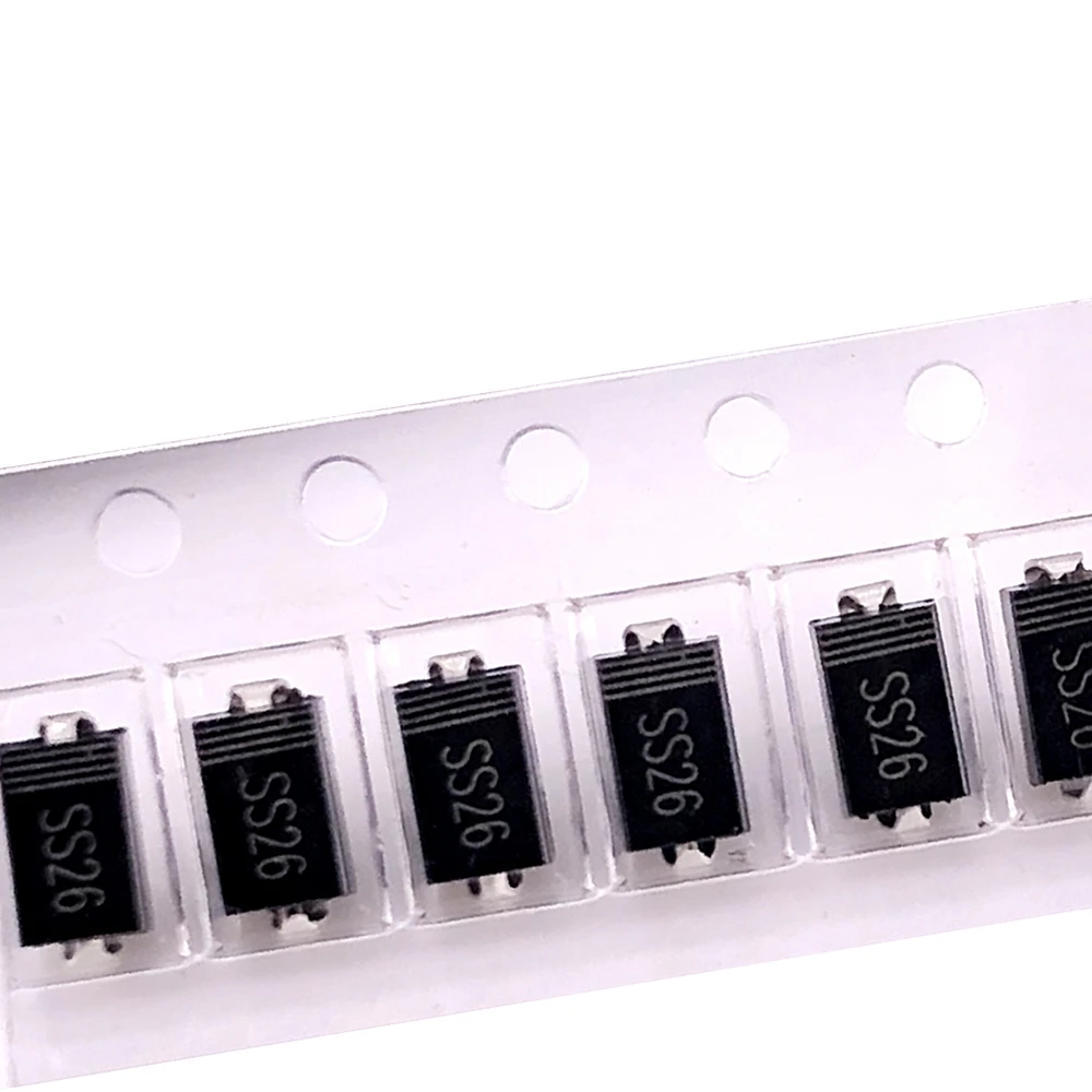 (100 pcs) SS26 SMA (DO-214AC) 2A 60V SMD Schottky Diode