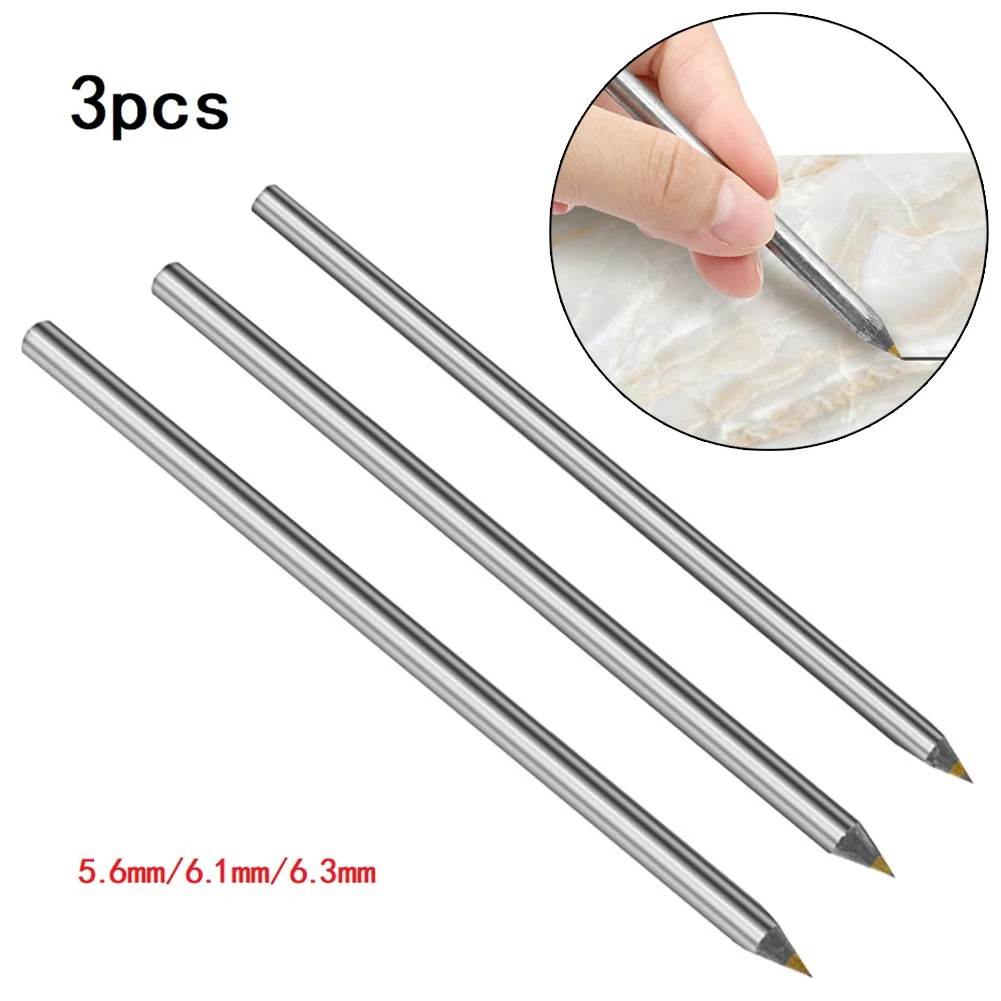 Marking Single Head 3pcs Diamond Scribe Pen Marker Pencil Wood Woodworking Alloy Carbide Cutting Marker Pencil