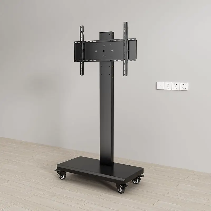 Universal Floor TV Monitor Stand Cart with Swivel Mount 90 Rotatable Height Adjustable for 26 Inch To 65 Inch LCD Screen TVs