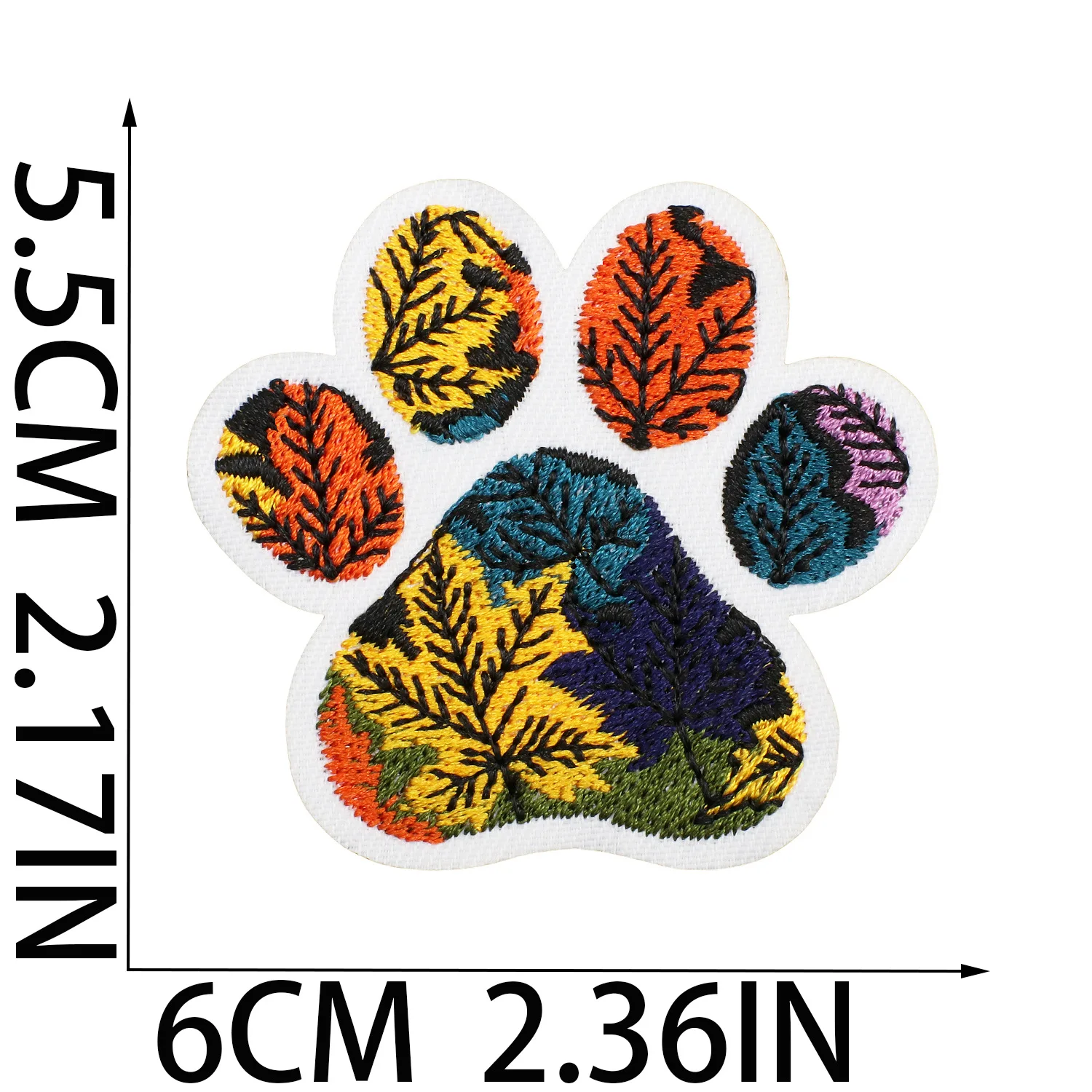 Dog Paw Embroidered Patches Iron On Patches Girls Boys Clothes Stickers Sewing Backpack Cute Cat Claw Badge Accessories