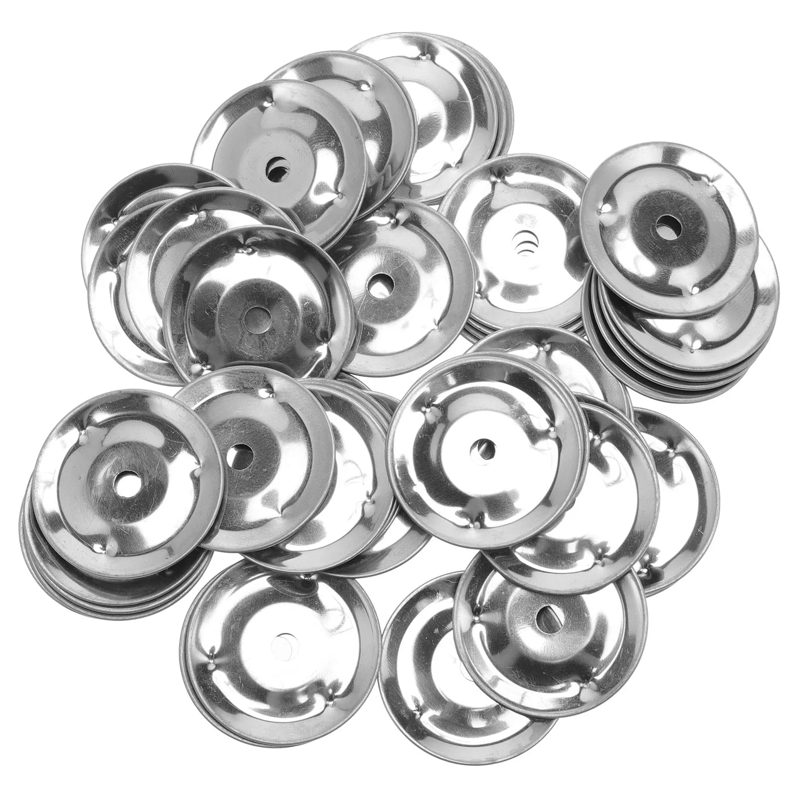 

50 Pcs Tambourine Ring Steel Rings Stainless Drum Replacement Stainless Percussion Instrument Cymbal Jingle Effect