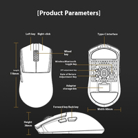Darmoshark M3 Xs Pro Esports Game Mouse Lightweight Bluetooth 2.4g Wireless Three-Mode Low Delay Computer Gaming Mouse Gift