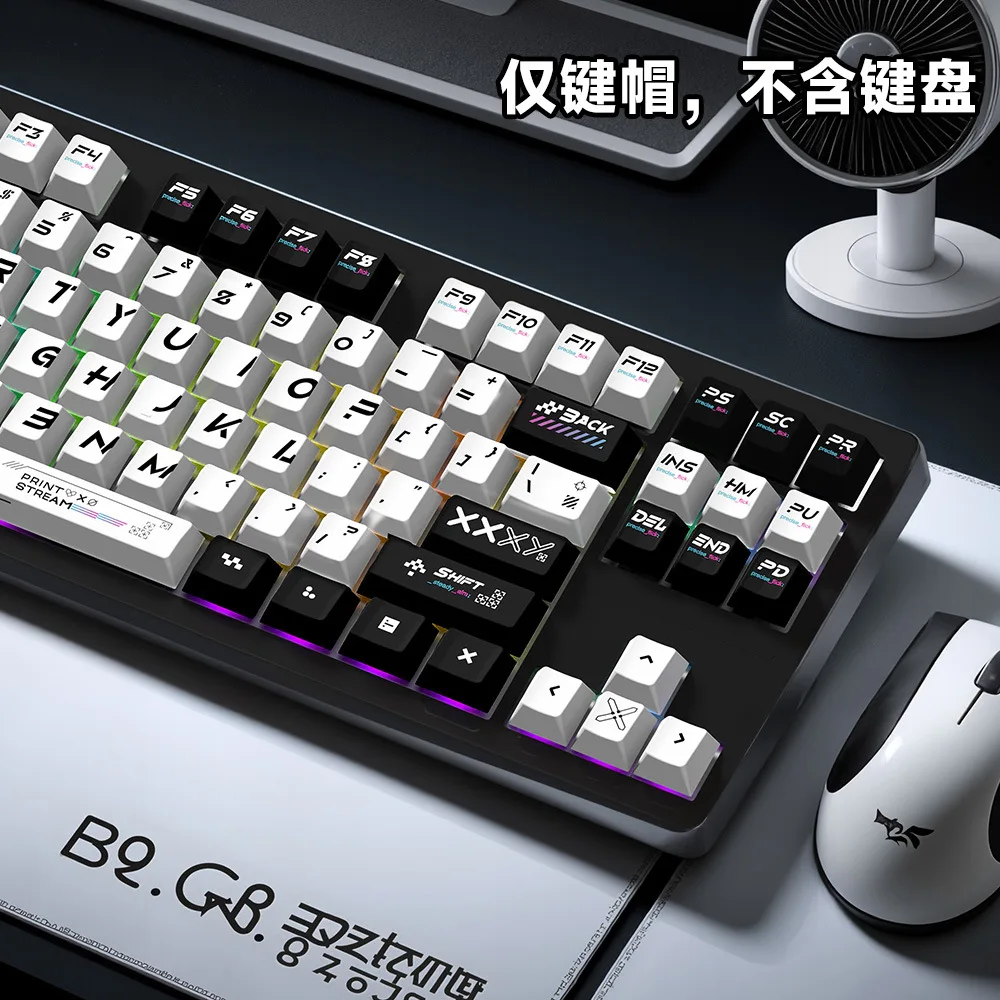 プリント コレクションにインスピレーションを得た OEM 高さ PBT 染料 - NightFox、Mad Catz、Wooting 用昇華キーキャップ - 半透明バックライト