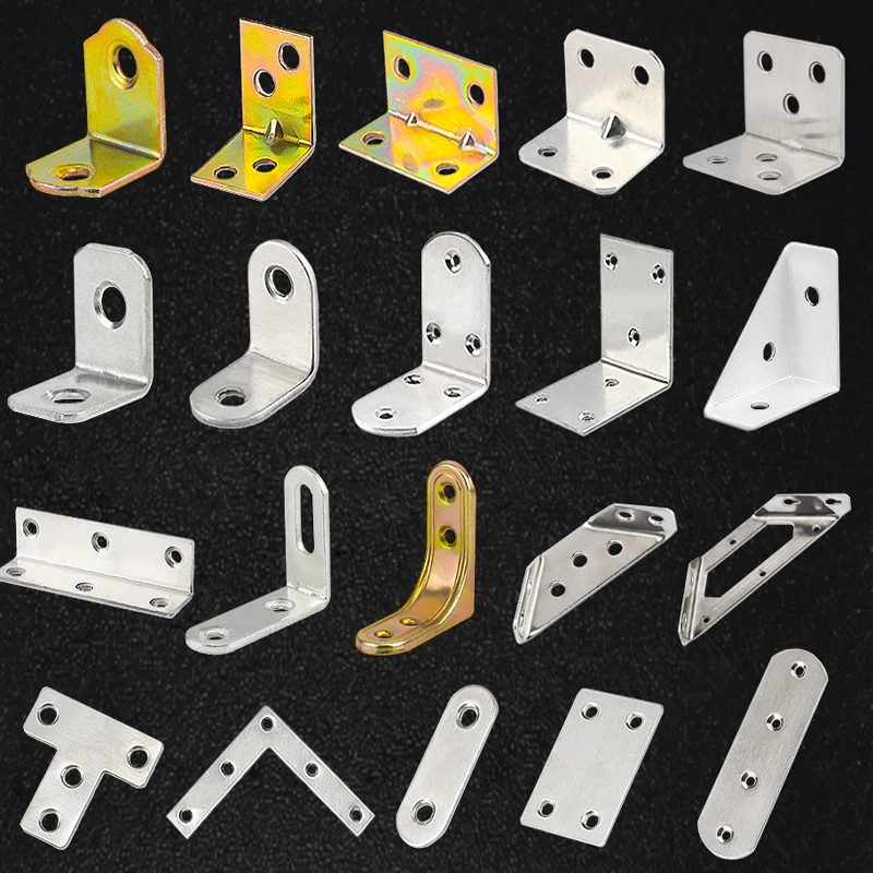 

Stainless Steel Corner Brace 90 Degree Angle Bracket Heavy Duty L Shape Metal Connector Wholesale Small Fixing Hardware