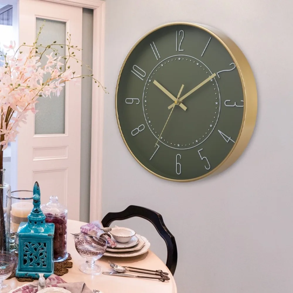 

Practical Plastic Hanging Clock Stylish Silent Wall Clock Round Decorative Scale Clock Office