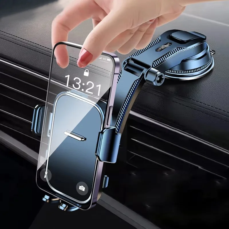 Universelle Auto-Handyhalterung für Armaturenbrett 360 °   Drehbarer Schwerkraft-Handyhalter mit Verlängerungsstange und GPS-Halterung für das Smartphone