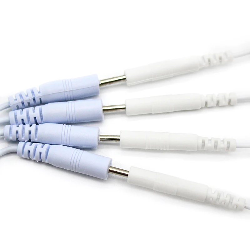 2/4 Pins Head 2.5/3.5mm Plug Type Electrode Cable Line Wire For Tens Acupuncture Electrical Nerve Muscle Stimulator