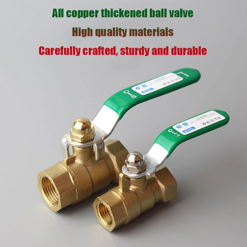 

Copper Ball Valve Water Pipe Valve 2/3/4/6 Points/1 Inch Thick Brass Inner Thread Compressor Tap Water Switch Water Valve