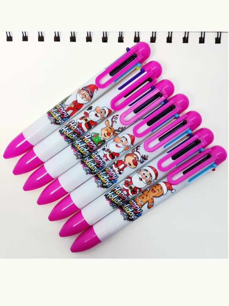 Bolígrafo de la serie de Papá Noel, bolígrafo de regalo con tema de vacaciones felices, papelería para firma de escritura para estudiantes, 8 Uds./14 Uds.