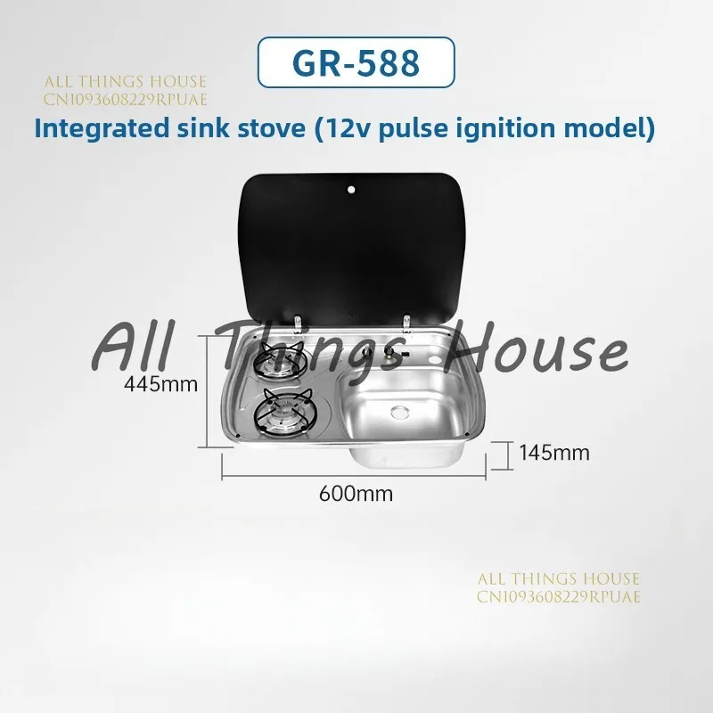 

GR-588 black tempered glass lid